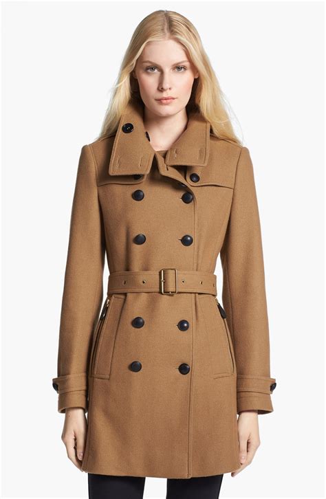 burberry brit wool coat womens|burberry wool trench coat.